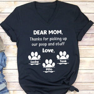 GeckoCustom Letter To Dad/Mom Personalized Custom Dog Shirt C280 Women V-neck / V Black / S