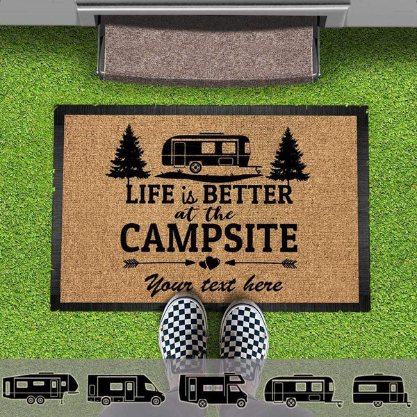 Life Is Better At The Campsite Camping Patio Rug, Patio Mat K228