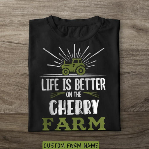 GeckoCustom Life is better On The Farm shirt, Farmer Gift HN590 Premium Tee (Favorite) / P Black / S