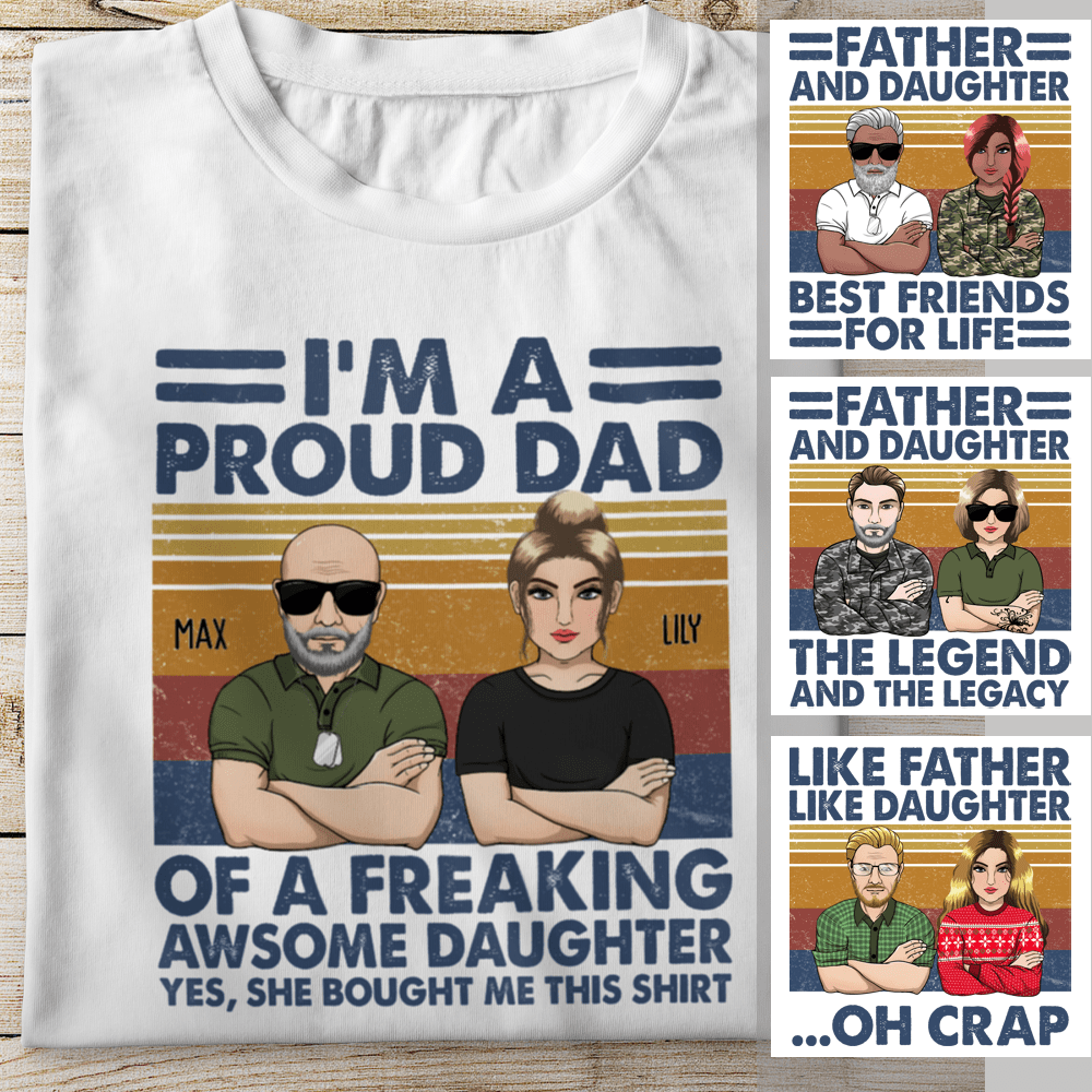 Like Father Like Daughter Oh Crap Father Daddy Daughter Shirt - GeckoCustom