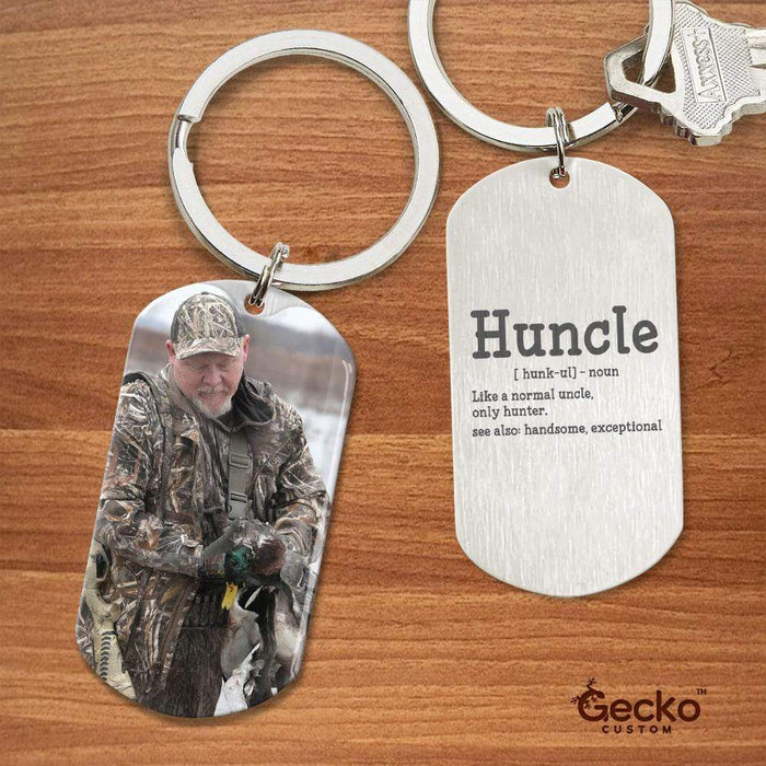 GeckoCustom Like Normal Uncle Only Hunter Metal Keychain HN590 With Gift Box (Favorite) / 1.77" x 1.06"