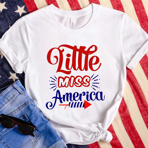 GeckoCustom Little Miss America American Shirt, HN590
