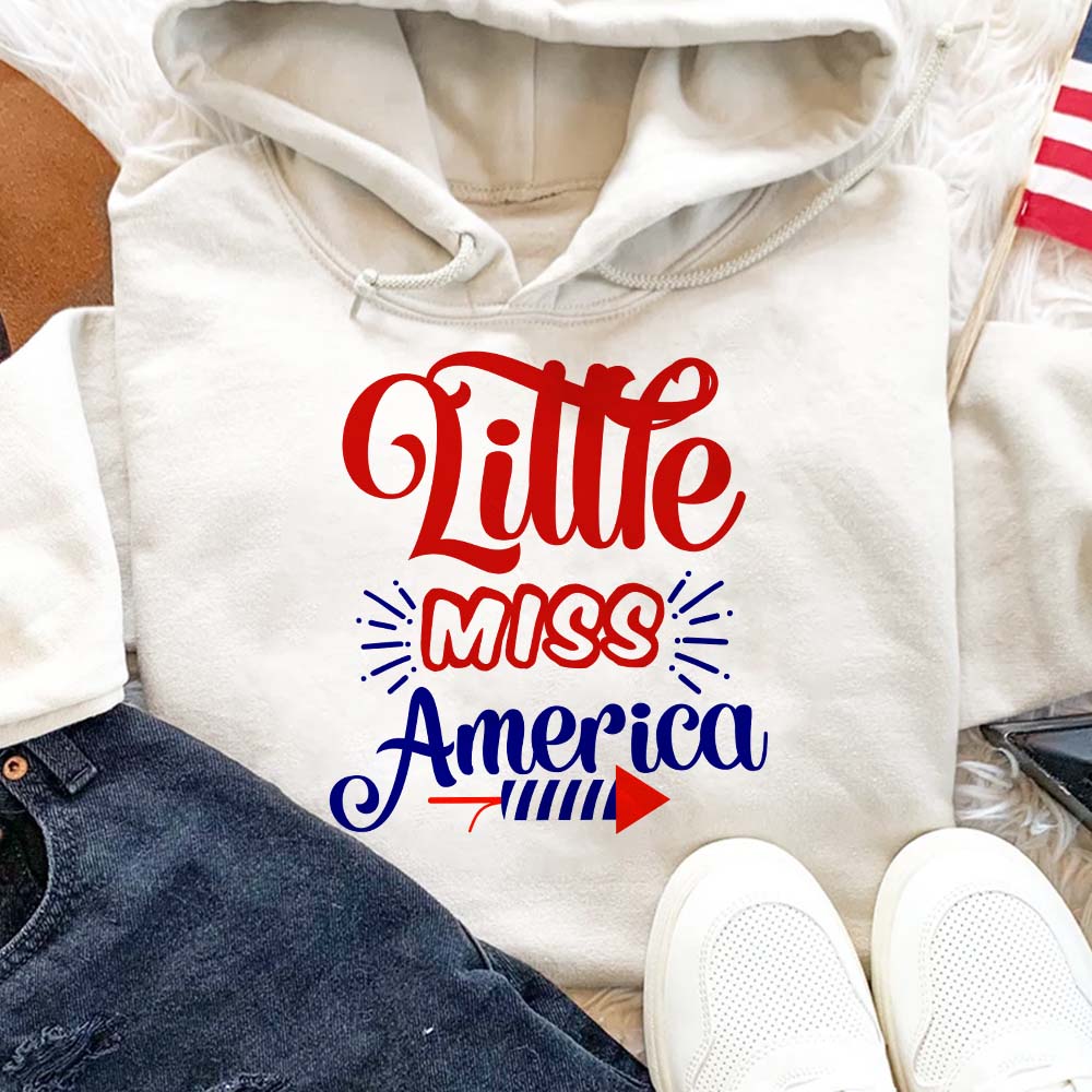 GeckoCustom Little Miss America American Shirt, HN590