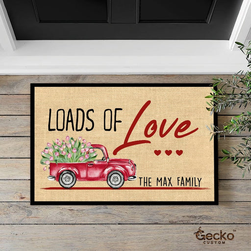 GeckoCustom Loads Of Love Couple Doormat HN590 15x24in-40x60cm