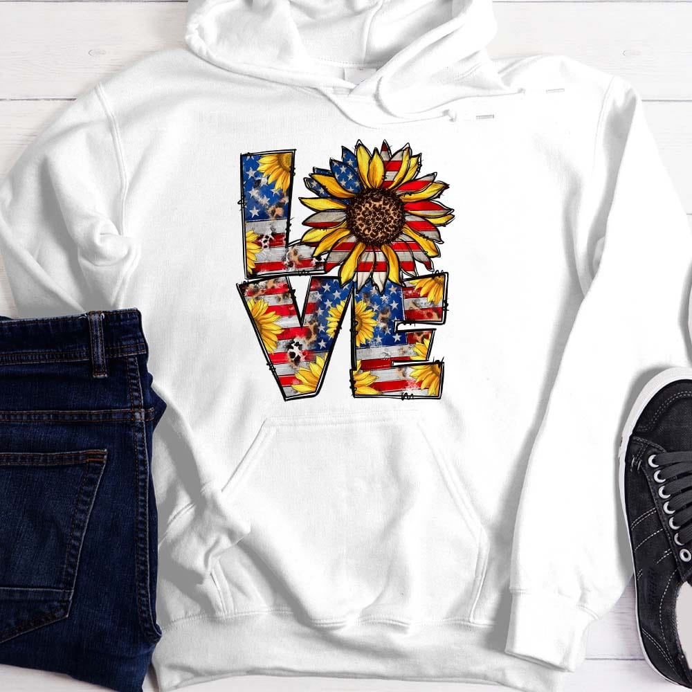 GeckoCustom Love American Sunflower American Shirt, HN590