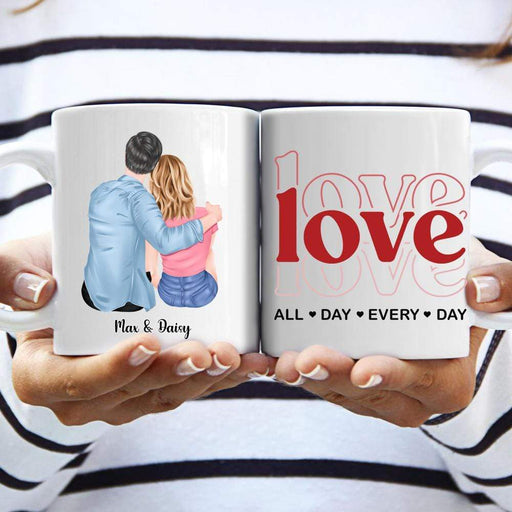 GeckoCustom Love Couple Valentine Coffee Mug, Valentine Day Gift HN590 11 oz