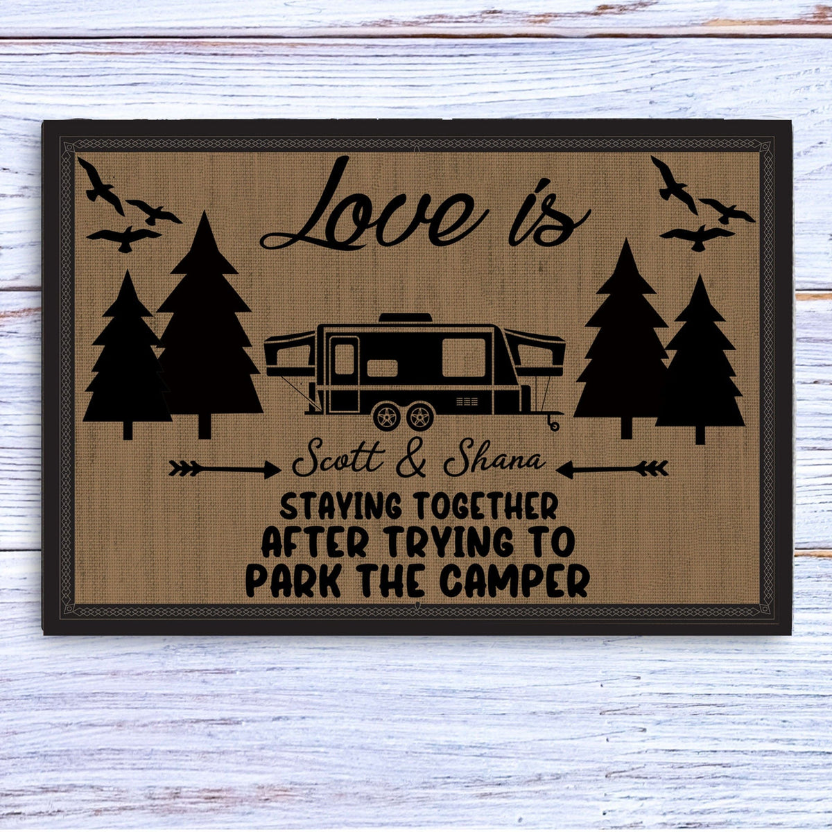 ilove camper Love Is Staying Together Parking The Camper Personalized Custom RV Cam