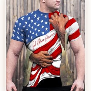 GeckoCustom Love of God, God Bless America, God Hugs Shirt, HN590