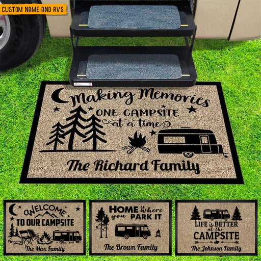 Camping Doormat Customized Name And RV Welcome To Our Camper - PERSONAL84