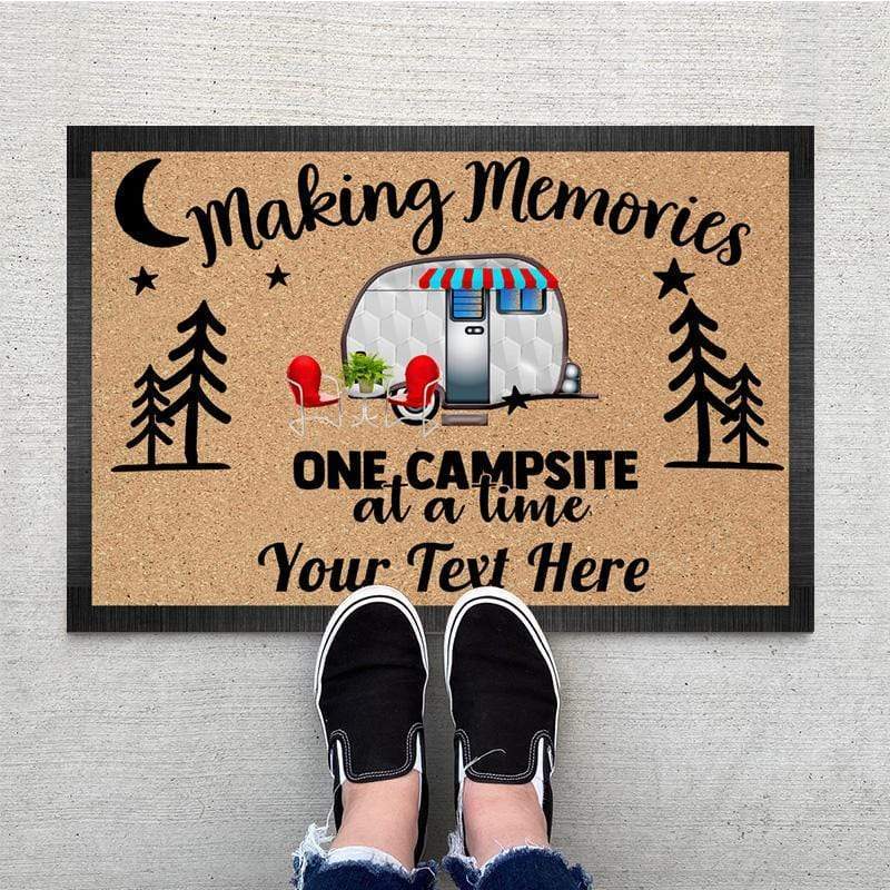 GeckoCustom Making Memories One Campsite Doormat, RV Camping Doormat, Camping Gift HN590