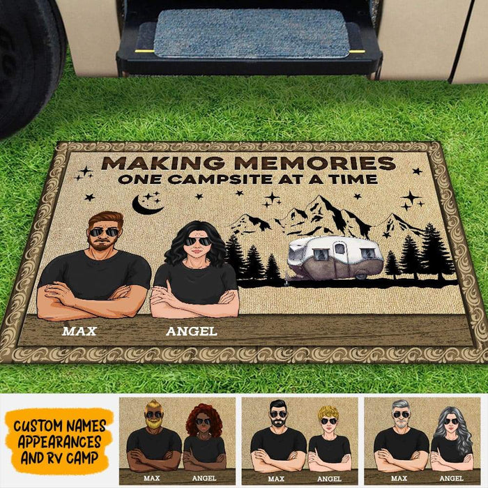 GeckoCustom Making Memories One Campsite Happy Camper Camping Doormat, Custom Clipart Doormat HN590 15x24in-40x60cm