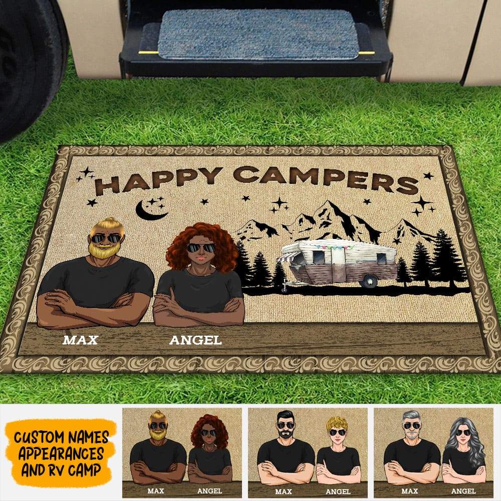 GeckoCustom Making Memories One Campsite Happy Camper Camping Doormat, Custom Clipart Doormat HN590 15x24in-40x60cm