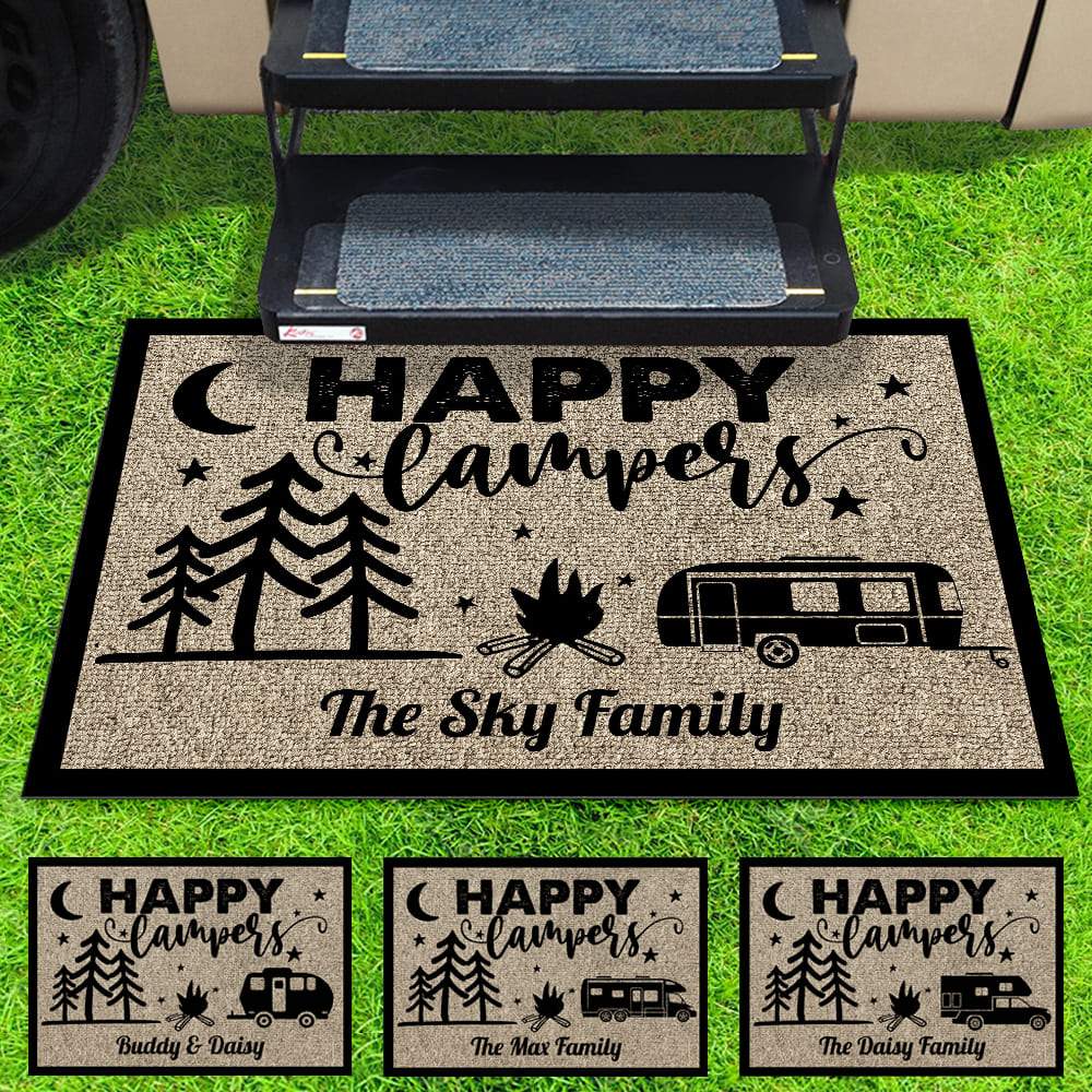 GeckoCustom Making Memories One Campsite At A Time Camping Doormat K228 HN590 15x24in-40x60cm