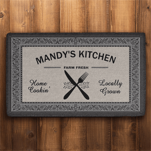 GeckoCustom Mandy's Kitchen Farm Fresh Custom Doormat 30x18 inch - 75x45 cm