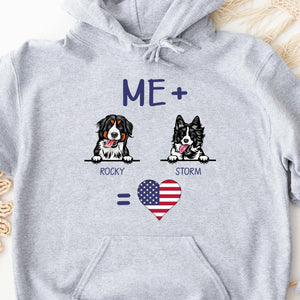 GeckoCustom Me And My Dog Personalized Custom Dog Bright Shirt C383 Pullover Hoodie / Sport Grey Colour / S