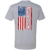 GeckoCustom Merica Distressed American Flag 4th of July H375 Premium Tee / Heather Grey / S