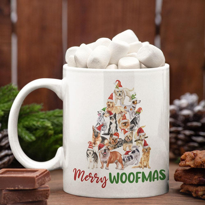 GeckoCustom Merry Catmas Woofmas Cat Dog Coffee Mug HN590