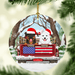 GeckoCustom Merry Xmas Truck Car Dogs Cats Christmas Ornament