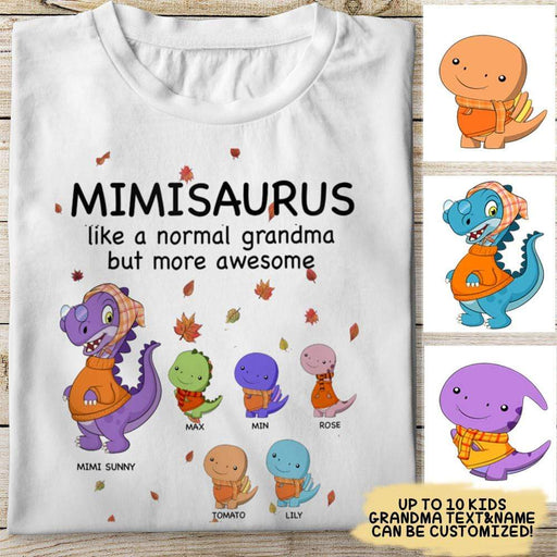 GeckoCustom Mimisaurus Like A Normal Grandma Family Shirt