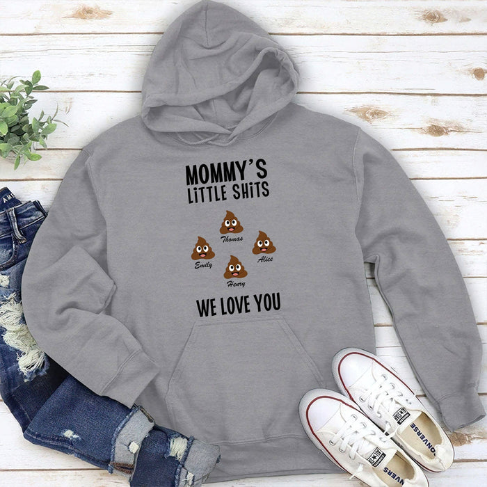 GeckoCustom Mommy's Little Shits Personalized Custom Family Shirt C294