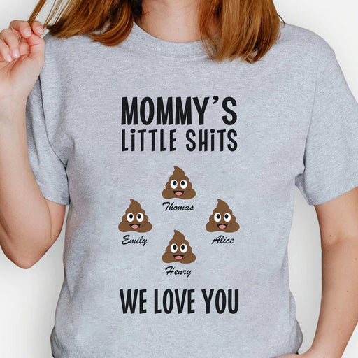 GeckoCustom Mommy's Little Shits Personalized Custom Family Shirt C294