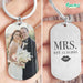 GeckoCustom Mr/ Mrs Couple Wedding Anniversary Metal Keychain HN590