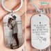 GeckoCustom My Eyes Will Always Search For You Couple Metal Keychain HN590 No Gift box / 1.77" x 1.06"