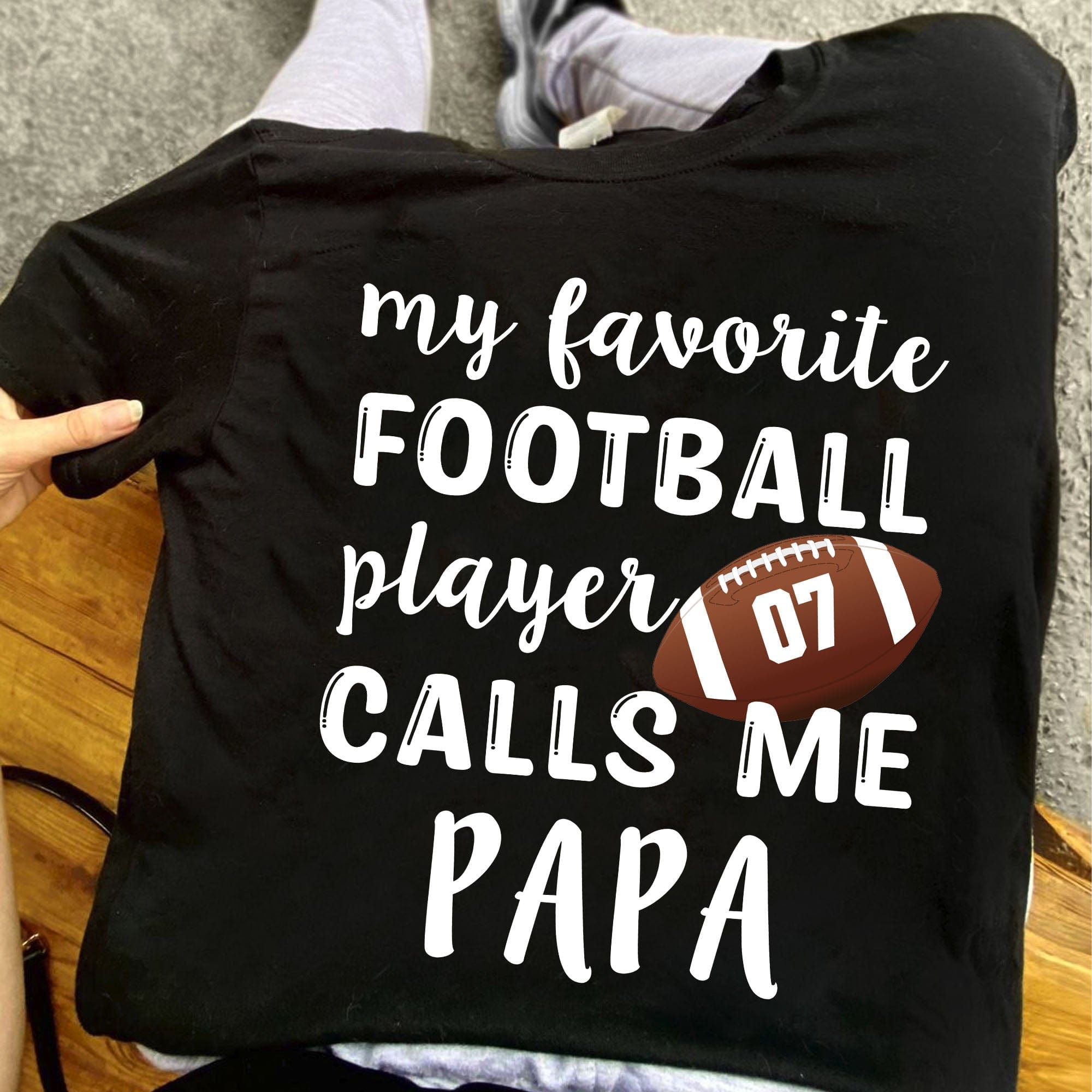 GeckoCustom My Favorite Football Player Personalized Custom Football Shirts C497 Basic Tee / Black / S