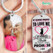 GeckoCustom My Husband Promised To Love Me Couple Metal Keychain, Breast Cancer Gift HN590 No Gift box / 1.77" x 1.06"