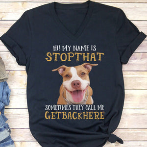 GeckoCustom My Name Is Stophat Personalized Dog Photo Shirt C277