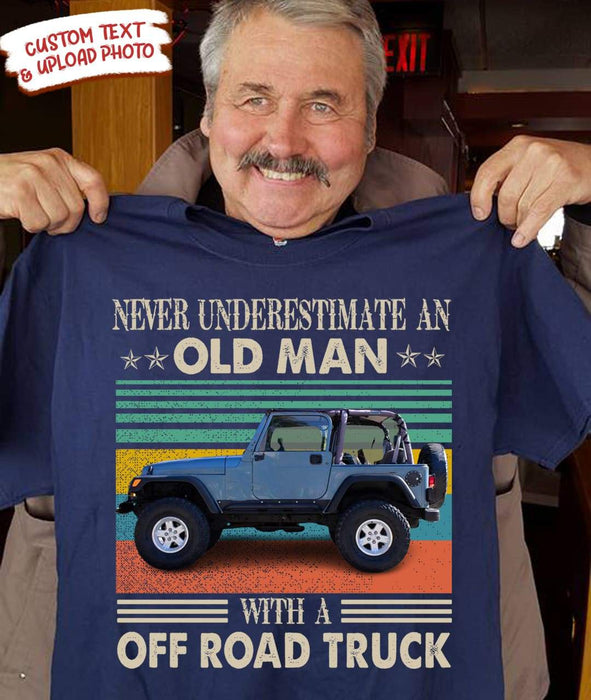 GeckoCustom Never Underestimate An Old Man Off Road Truck Shirt HN590 Premium Tee (Favorite) / P Black / S