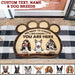 GeckoCustom No Need To Knock We Know You Are Here Dog Doormat, Custom Paw Shape Doormat, HN590