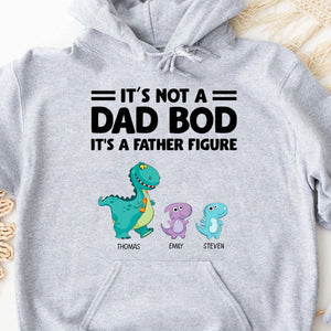 GeckoCustom Not Dad Bod Papasaurus Personalized Custom Father's Day Birthday Bright Shirt C355 Pullover Hoodie / Sport Grey Colour / S