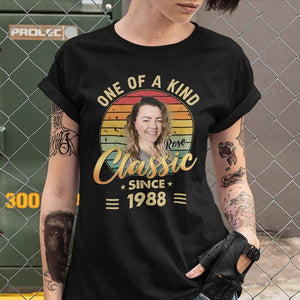 GeckoCustom One Of A Kind Classic Upload Photo Birthday Shirt