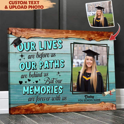 GeckoCustom Our Memories Are Forever With Us Graduation Canvas, Graduation Gift HN590 12 x 8 Inch