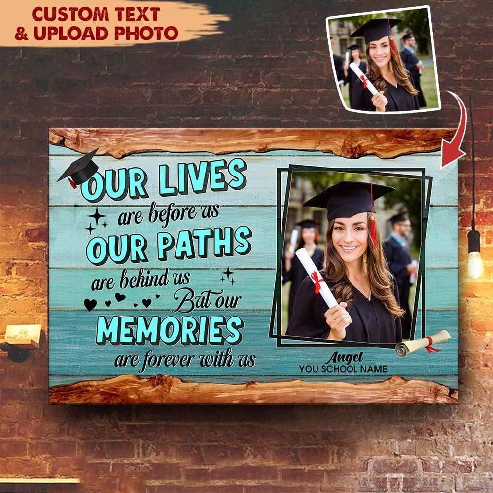 GeckoCustom Our Memories Are Forever With Us Graduation Canvas, Graduation Gift HN590 12 x 8 Inch