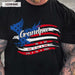 GeckoCustom Papa Patriotic America Flag Family Shirt HN590
