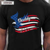 GeckoCustom Papa Patriotic America Flag Family Shirt HN590