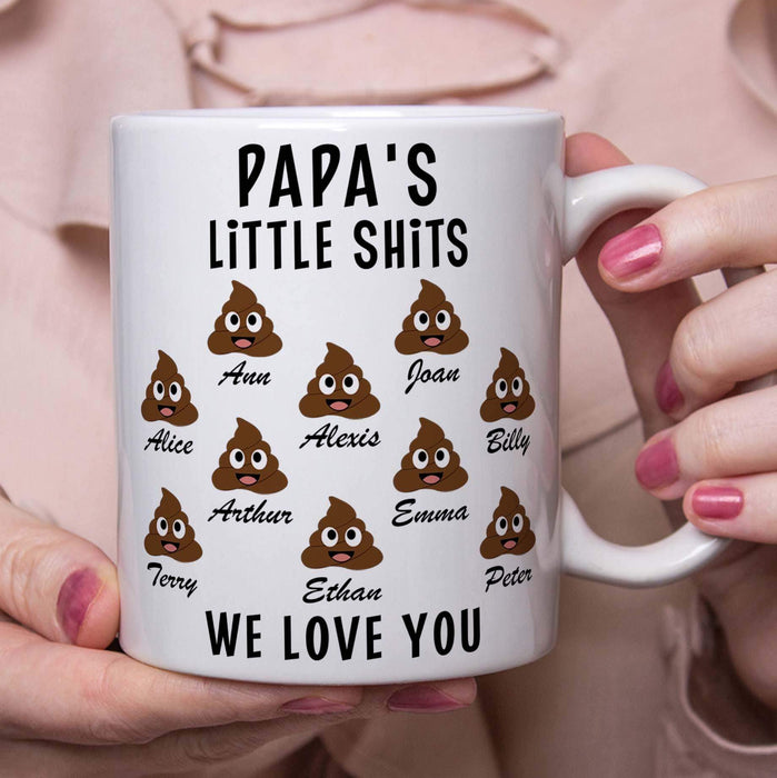 GeckoCustom Papa's Little Shits Custom Mug