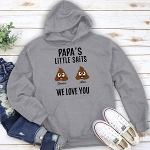 GeckoCustom Papa's Little Shits Personalized Custom Family Shirt C294 Pullover Hoodie / Sport Grey Colour / S