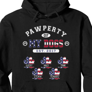 GeckoCustom Pawperty Of My Dogs Personalized Custom Dog Shirt C188 Pullover Hoodie / Black Colour / S