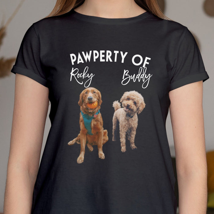 GeckoCustom Pawperty Of My Dogs Pet Photo Shirt C169
