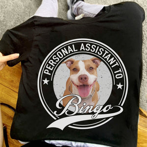 GeckoCustom Personal Assistant Personalized Custom Dog Cat Pet Photo Frontside Shirt C273 Premium Tee (Favorite) / P Black / S