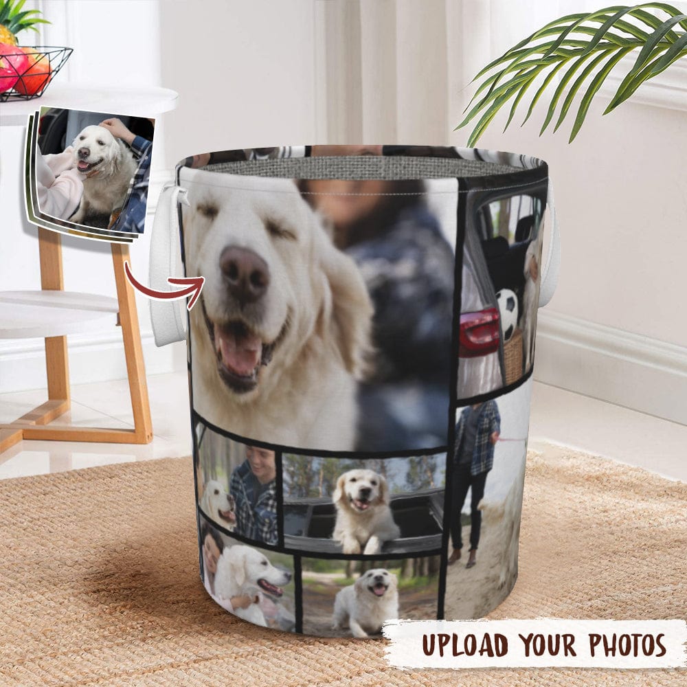 GeckoCustom Personalized All-Over Print Foldable Laundry Basket For Dog Lover, HN590