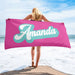 GeckoCustom Personalized Beach Towel Retro Custom Name, HN590