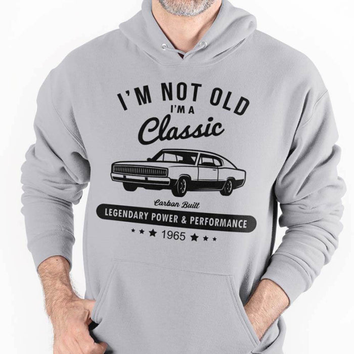 GeckoCustom Personalized Birthday Shirt, Not Old Classic Car Birthday Shirt Pullover Hoodie / Sport Grey Colour / S