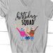 GeckoCustom Personalized Birthday T Shirt, Birthday Squad Birthday Shirt, Birthday Gift Women V-Neck T Shirt / V Sport Grey / S
