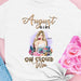 GeckoCustom Personalized Birthday T Shirt, Month Girl On Cloud Wine Birthday Shirt, Birthday Gift Women T Shirt / White / S