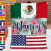 GeckoCustom Personalized Blanket Mixed Flag Country N369 HN590