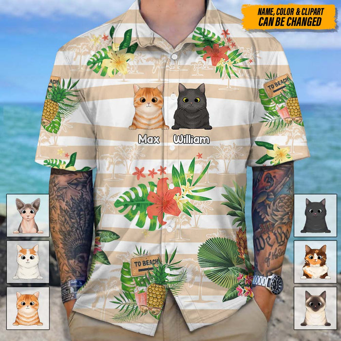 Personalized Cat Clipart Hawaiian Shirt N304 888392 — Geckocustom